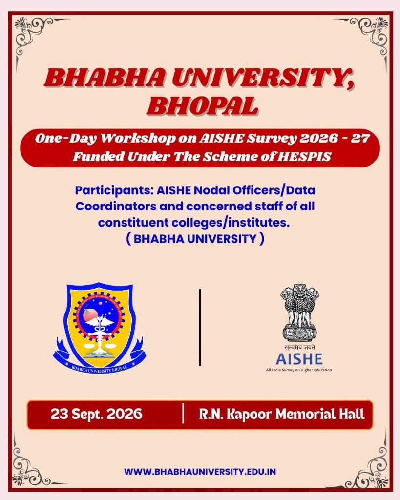 A one-day workshop on AISHE survey 2025–26 was organized at Bhabha University